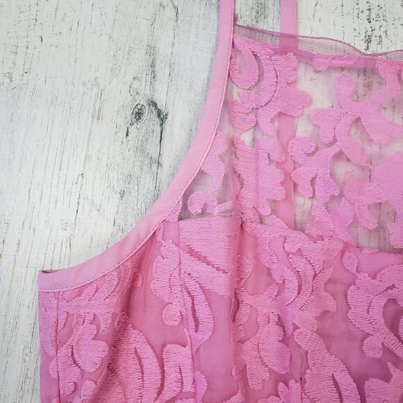 NWT Nanette Lepore Pink A-Line Mini Beach Breeze Petal Dress Women's Size 10 - Picture 4 of 11